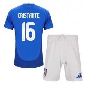 Italien Bryan Cristante #16 Hemmaställ Barn EM 2024 Kortärmad (+ Korta byxor)